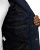 Мъжко зимно яке с качулка с косъм в тъмносин цвят JD/361Z