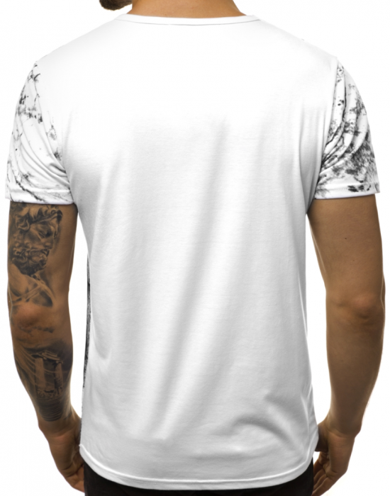 Мъжка тениска в бял цвят JS/SS10921