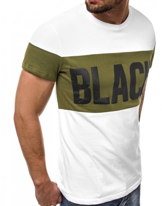  Мъжка тениска в бял цвят JS/100697
