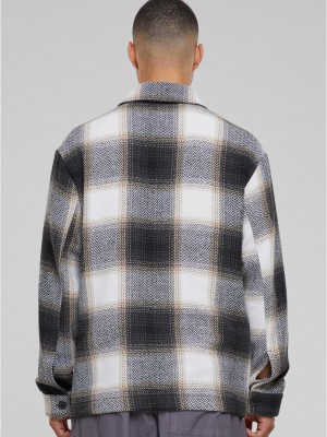 Мъжко яке с цип в черно-бял цвят Urban Classics