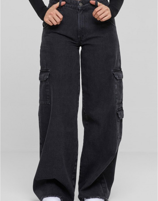 Дамски карго панталони в син цвят Urban Classics