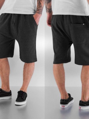 Мъжки къси панталони в цвят графит DEF