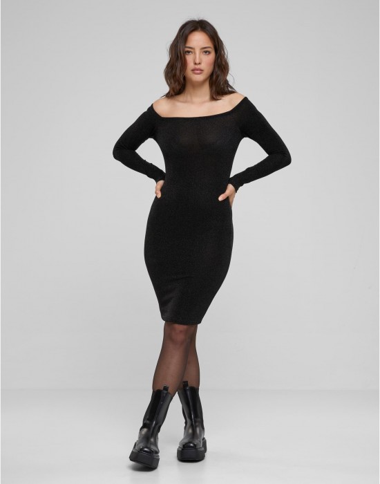 Дамска блестяща рокля в черен цвят Urban Classics