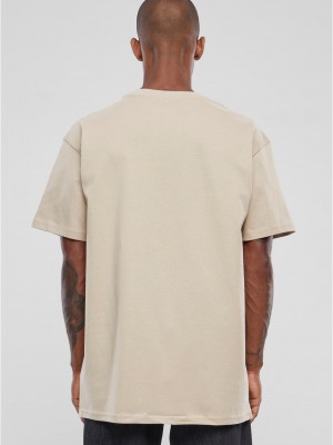 Мъжка тениска в бежов цвят Mister Tee Grow Up Oversize