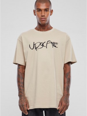 Мъжка тениска в бежов цвят Mister Tee Giza Oversize