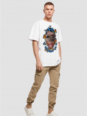 Мъжка тениска в бял цвят Mister Tee Grow Up Oversize