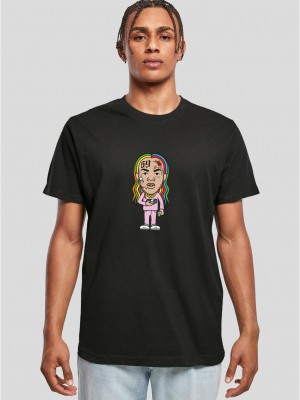 Мъжка тениска в черен цвят Mister Tee Bushwick Sketch