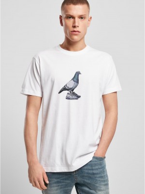 Мъжка тениска в бял цвят Mister Tee Dove Sneaker