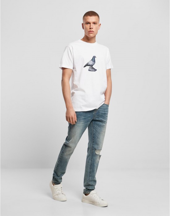 Мъжка тениска в бял цвят Mister Tee Dove Sneaker