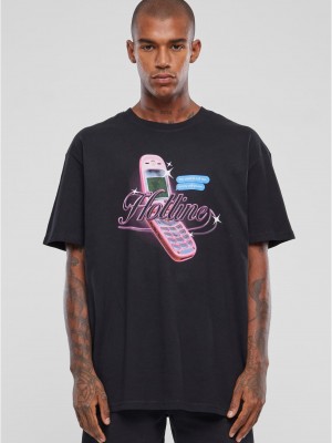 Мъжка тениска в черен цвят Mister Tee Hotline Oversize