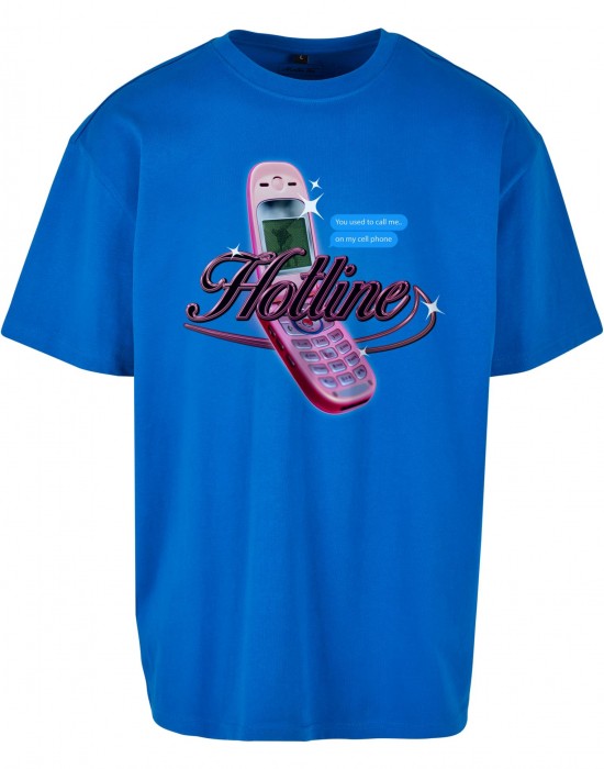 Мъжка тениска в син цвят Mister Tee Hotline Oversize