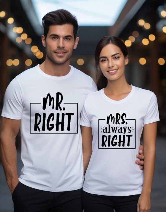 Тениски за двойки Mr. and Mrs. Right