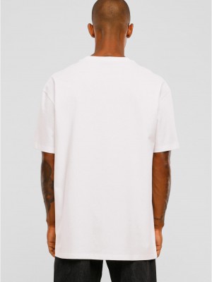 Мъжка тениска в бял цвят Mister Tee Hey! My Name Is Oversize