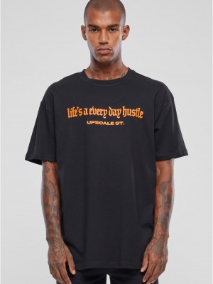 Мъжка тениска в черен цвят Mister Tee Hustle Oversize.