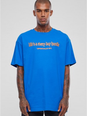Мъжка тениска в син цвят Mister Tee Hustle Oversize.