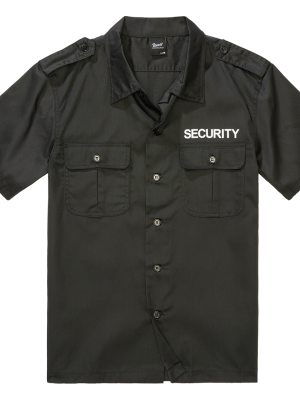 Мъжка риза с къс ръкав в черен цвят Security US