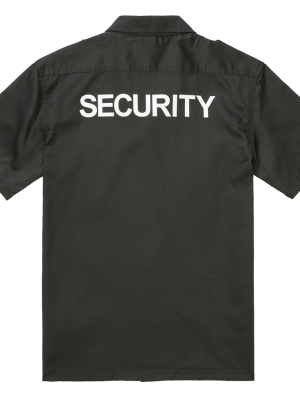 Мъжка риза с къс ръкав в черен цвят Security US