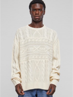 Мъжки плетен пуловер в цвят пясък Urban Classics Set In Boxy  Мъжки плетен пуловер в цвят пясък Urban Classics Set In Boxy