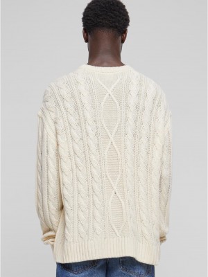 Мъжки плетен пуловер в цвят пясък Urban Classics Set In Boxy  Мъжки плетен пуловер в цвят пясък Urban Classics Set In Boxy