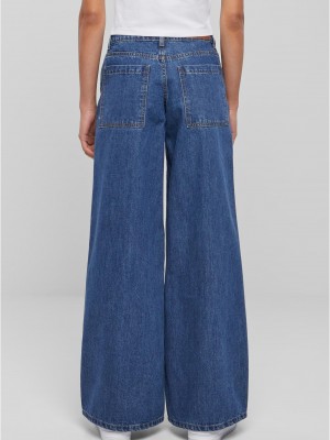 Дамски дънки в цвят индиго Urban Classics