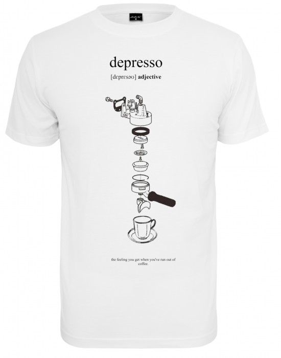 Мъжка тениска в бял цвят Mister Tee Depresso