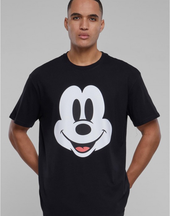 Мъжка тениска в черен цвят Mister Tee Disney 100 Mickey Face Oversize