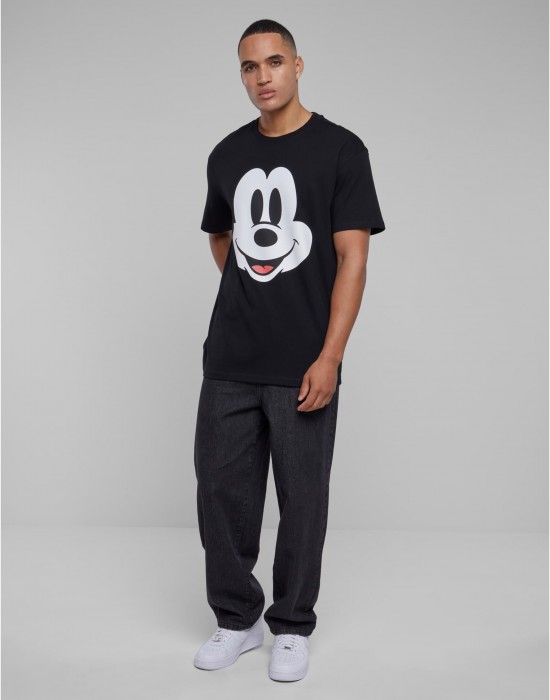 Мъжка тениска в черен цвят Mister Tee Disney 100 Mickey Face Oversize