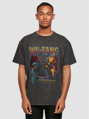 Тениска в черен цвят Oversize Mister Tee Wu Tang 36 Chambers