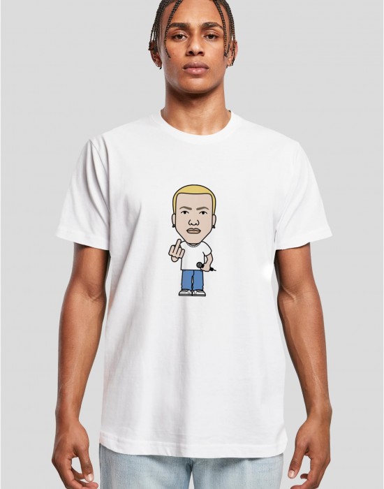 Мъжка тениска в бял цвят Mister Tee Detroit Sketch Tee