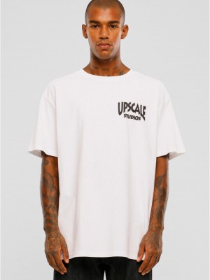 Мъжка тениска в бял цвят MISTER TEE Upscale Studios Oversize