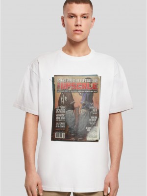 Мъжка тениска в бял цвят MISTER TEE Upscale Magazine Oversize
