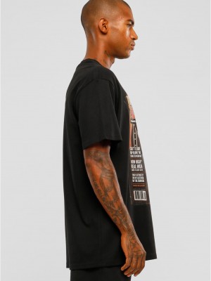 Мъжка тениска в черен цвят MISTER TEE Upscale Magazine Oversize
