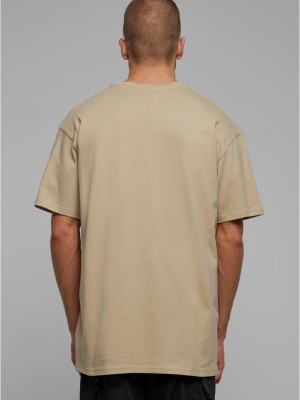 Мъжка тениска цвят пясък MISTER TEE Upscale Magazine Oversize 