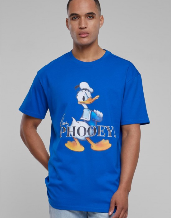 Мъжка тениска в син цвят MISTER TEE Disney 100 Donald Phooey Oversize