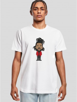 Мъжка тениска в бял цвят MISTER TEE Toronto Sketch 