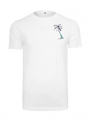 Мъжка тениска в бял цвят MISTER TEE Summer Vibes 