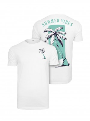Мъжка тениска в бял цвят MISTER TEE Summer Vibes 