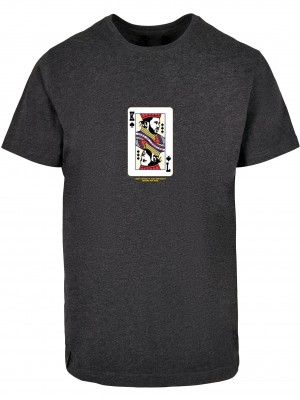 Мъжка тениска в цвят графит C&S WL Compton Card