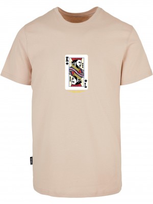 Мъжка тениска в бежов цвят C&S WL Compton Card