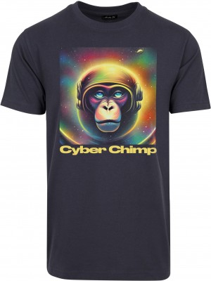 Мъжка тениска в тъмносин цвят MISTER TEE Cyber Chimp