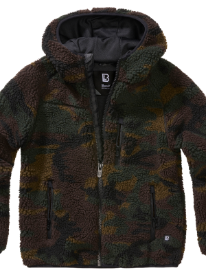 Детско пухкаво камуфлажно яке Brandit Teddyfleece jacket woodland