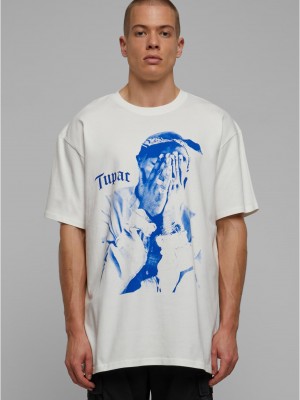 Мъжка тениска в бял цвят Mister Tee 2Pac Me Against the World Oversize
