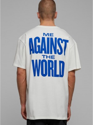 Мъжка тениска в бял цвят Mister Tee 2Pac Me Against the World Oversize