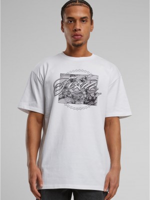 Мъжка тениска в бял цвят Mister Tee Fearless Legend Heavy Oversize 