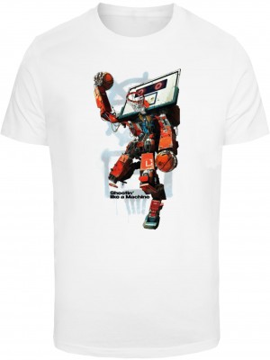 Мъжка тениска в бял цвят Mister Tee Bball Robot