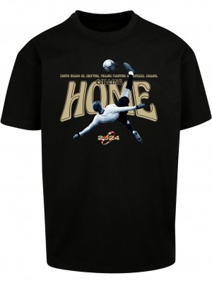 Мъжка тениска в черен цвят Mister Tee Calling Home