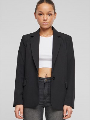 Дамски блейзър в черен цвят Urban Classics Ladies Basic Blazer  Дамски блейзър в черен цвят Urban Classics Ladies Basic Blazer