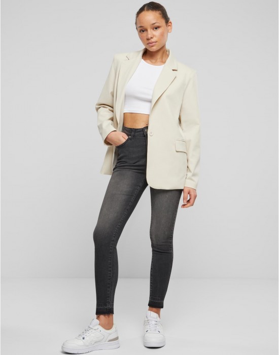 Дамски блейзър в светлобежов цвят Urban Classics Ladies Basic Blazer