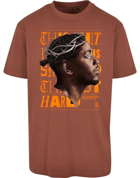 Тениска в кафяв цвят Mister Tee Kendrick Lamar K-Dot Oversize