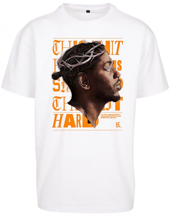 Тениска в бял цвят Mister Tee Kendrick Lamar K-Dot Oversize